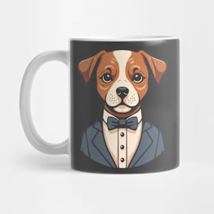 Cute Dog Wearing Suit Mug